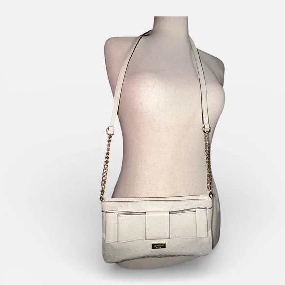 ♠️Like new Kate Spade Charm City Presley Ostrich leather crossbody - Picture 1 of 5